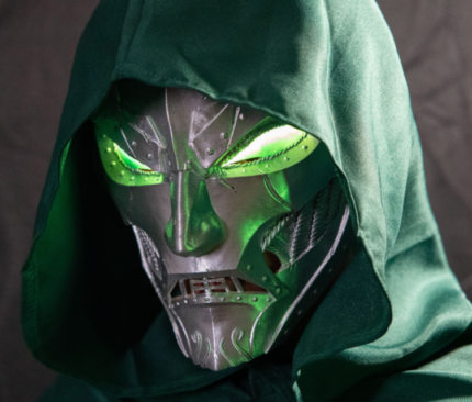 Doctor Doom Mask – Life-Size Marvel Villain Cosplay & Fans