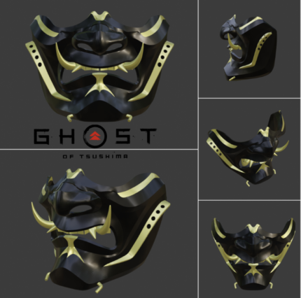 Guardian’s Scowl Mask – Ghost of Tsushima Inspired Wall Mask