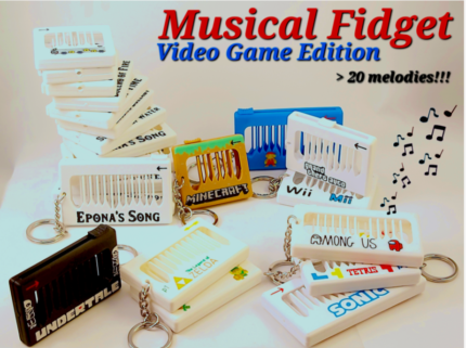 Musical Fidget – Video Game & Anime Edition Desk Toy Keychain